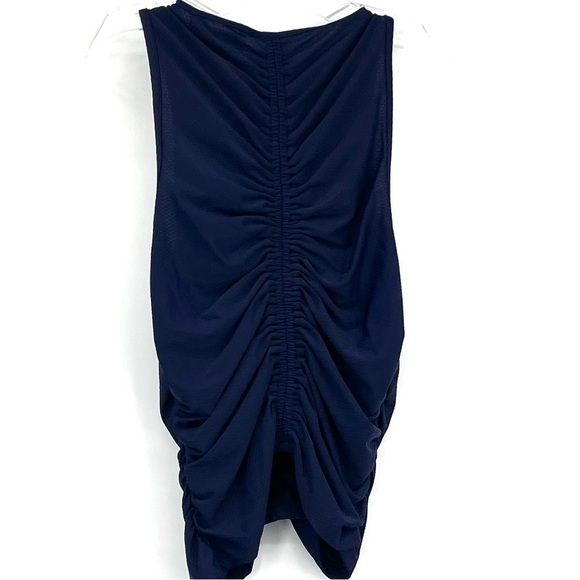 Leyden Ruched Tank Top in Navy NWT - Picture 3 of 11